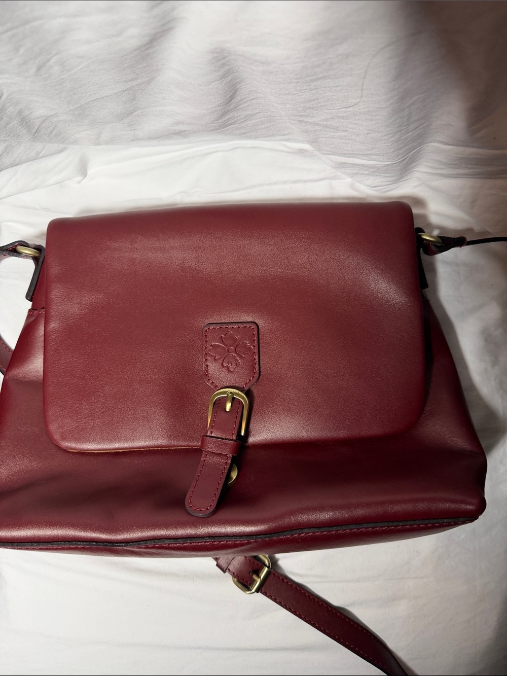 Patricia Nash Burgundy Leather Crossbody Bag - Picture 14 of 14